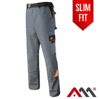 PROFESSIONAL GREY 3160 — reinforced waist work trousers with knee pad pockets, grey