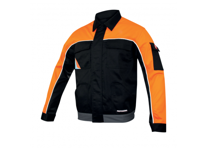 PROFESSIONAL BLACK 2996 — рабочая куртка, усиленная, со светоотражателями, чёрная