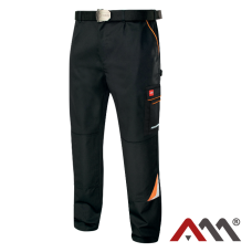 PROFESSIONAL BLACK 3026 — reinforced waist work trousers with knee pad pockets, black