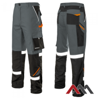 PROFESSIONAL REF GREY 2947 — рабочие брюки до пояса Canvas со светоотражающими элементами, усиленные, чёрные