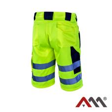 FLASH 2068 — high visibility knee-length work shorts, yellow