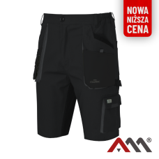 ART.MAS CLASSIC 100 SLIM — cotton work shorts to the knee, slim fit, graphite/black