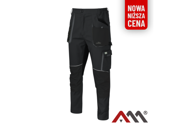 ART.MAS CLASSIC 100 SLIM — робочі штани до пояса Slim Fit, 100% бавовна, з посиленнями Oxford 600D