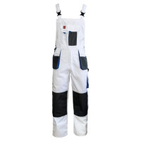 ART.MAS CLASSIC WHITE — рабочий полукомбинезон, Canvas 270 г/м², с карманами под наколенники, бело-серый