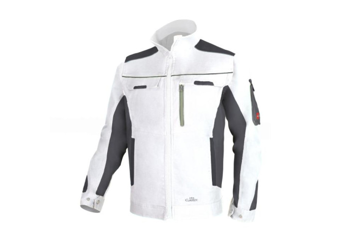 ART.MAS CLASSIC STRETCH SLIM White — робоча куртка Slim Fit з еластаном, 4-way stretch