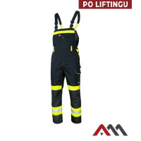 ART.MAS CLASSIC-VIS Yellow NEW — сигнальний робочий напівкомбінезон, чорний з жовтими вставками
