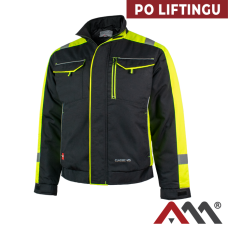 ART.MAS CLASSIC-VIS Yellow NEW — сигнальная рабочая куртка, чёрная с жёлтыми вставками