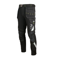 ART.MAS CLASSIC 4 DYNAMIC Black — эластичные рабочие брюки до пояса Softshell, чёрные