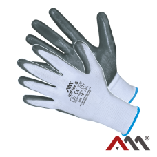 NitFlex G — elastic nitrile coated work gloves, oil resistant, grey, EN 388 category 2