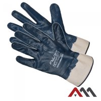 RNITmPe — fully nitrile coated work gloves with cuff, oil resistant, EN 388 category 2