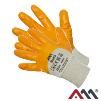 RNITO — 3/4 nitrile coated work gloves, orange, CE Category I