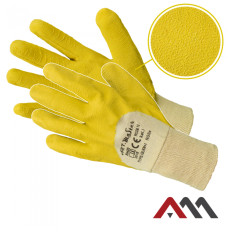 RGSe Yellow — рабочие перчатки типа Grip с латексным покрытием, хлопковая основа interlock, кат.I