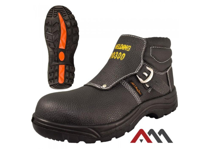 BWELD HRO — welding safety boots with steel toe cap and heat resistant outsole SB P HRO FO SR, black