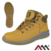 CAMEL — safety work boots SB FO SR with steel toe cap, yellow