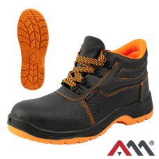 COMFORT ORANGE — safety work boots SB SRC with steel toe cap, black