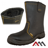 BOPuOC SB E SR — protective winter safety boots with steel toe cap, black