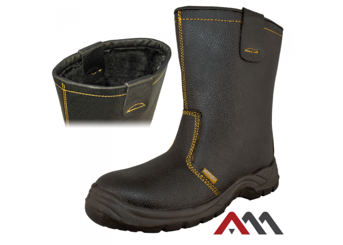 BOPuOC SB E SR — protective winter safety boots with steel toe cap, black