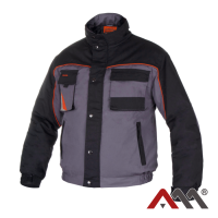 PROFESSIONAL OC SHORT 3201 — short insulated work jacket with reinforced elbows, steel grey
