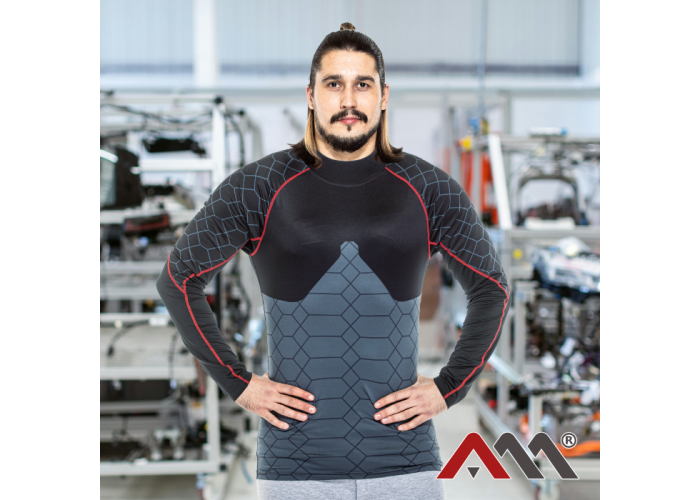 VIKEN THERMAL PZ — мужская бесшовная термокофта с длинным рукавом, чёрная