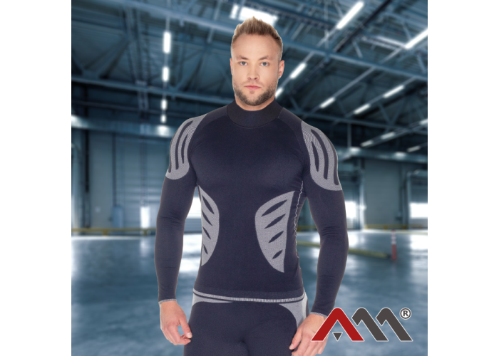 VIKEN ACTIVE — men’s thermal underwear set (shirt + pants), black