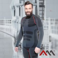 VIKEN EXTREME PZ — чоловіча безшовна термокофта з довгим рукавом, чорна