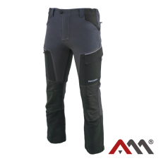 PROFESSIONAL 3234 — зимові робочі штани softshell з флісовим утепленням, посилені, чорно-сірі