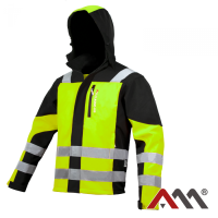 CLASSIC-VIS 1784 — winter hi-vis softshell jacket TPU 3000 mm, black-yellow