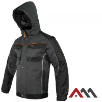 CLASSIC WINOX 1691 — insulated winter work jacket OXFORD 600D with detachable sleeves, graphite