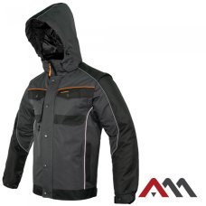 CLASSIC WINOX 1691 — insulated winter work jacket OXFORD 600D with detachable sleeves, graphite