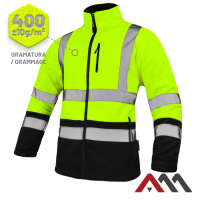 REF 2778 — тепла сигнальна флісова кофта підвищеної видимості 400 г/м², жовта