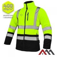 REF 2778 — тепла сигнальна флісова кофта підвищеної видимості 400 г/м², жовта