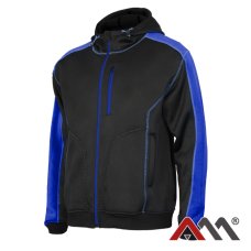 CLASSWORK 4582 — mid-season knitted hoodie with hood, black-blue