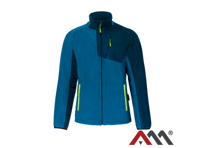 ASYMETRIC 2693 — mid-season fleece jacket 300 g/m², blue-black