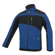 JOCKER 2743 — fleece jacket with Oxford reinforcements 300 g/m², blue-black