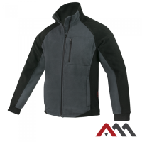 POLAR bi+ 2708 — утеплена флісова кофта 400 г/м², сіро-чорна
