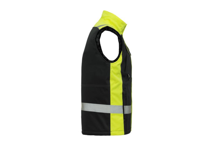 CLASSWORK BZR OXFORD — утеплений робочий жилет Oxford 300D з PU покриттям, чорно-жовтий