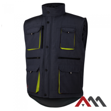 ALBATROS 2 Black — insulated work vest with cotton blend fabric, black