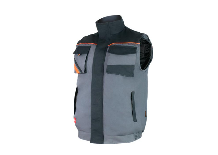 PROFESSIONAL Grey — утеплённый рабочий жилет CANVAS 280 г/м², стально-серый