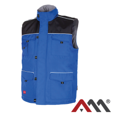 PROF-TOP Blue — insulated work vest with fleece lining, blue