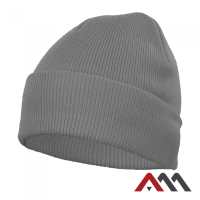 CzDz GREY winter hat — double-layer knitted beanie 100% acrylic grey CE Cat.I