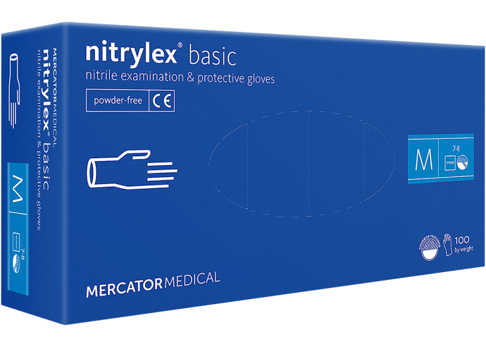 nitrylex basic — нітрилові медичні рукавички без пудри для роботи та харчових продуктів