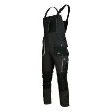 CLASSIC GREY 5207 — reinforced work bib overalls 260 g/m² with knee pad pockets