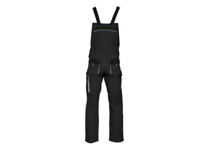 CLASSIC GREY 5207 — reinforced work bib overalls 260 g/m² with knee pad pockets
