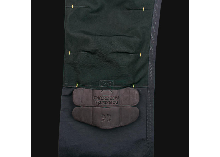 CLASSIC GREY 5207 — reinforced work bib overalls 260 g/m² with knee pad pockets