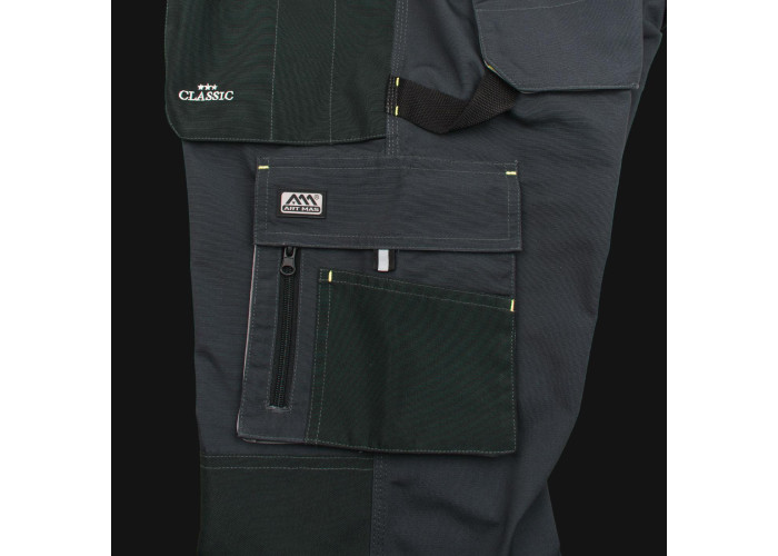 CLASSIC GREY 5196 — reinforced work trousers Oxford 600D 260 g/m²