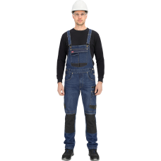 JEANS303-B GB — мужской джинсовый рабочий полукомбинезон Stretch с Cordura