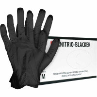 Нитриловые перчатки RNITRIO-BLACKER неопудренные (100 шт)