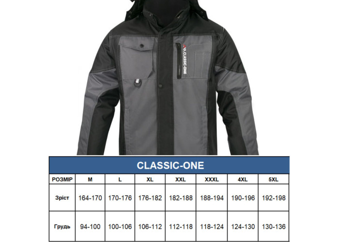 Insulated Work Jacket CLASSIC-ONE OXFORD