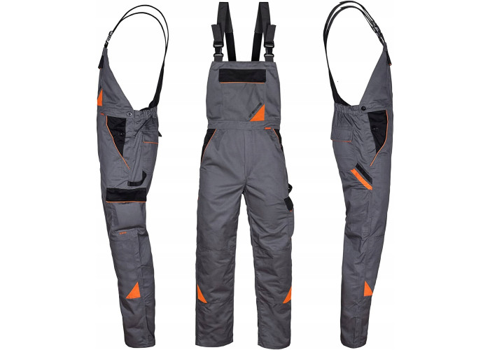 Professional Grey High-Density Work Overalls
